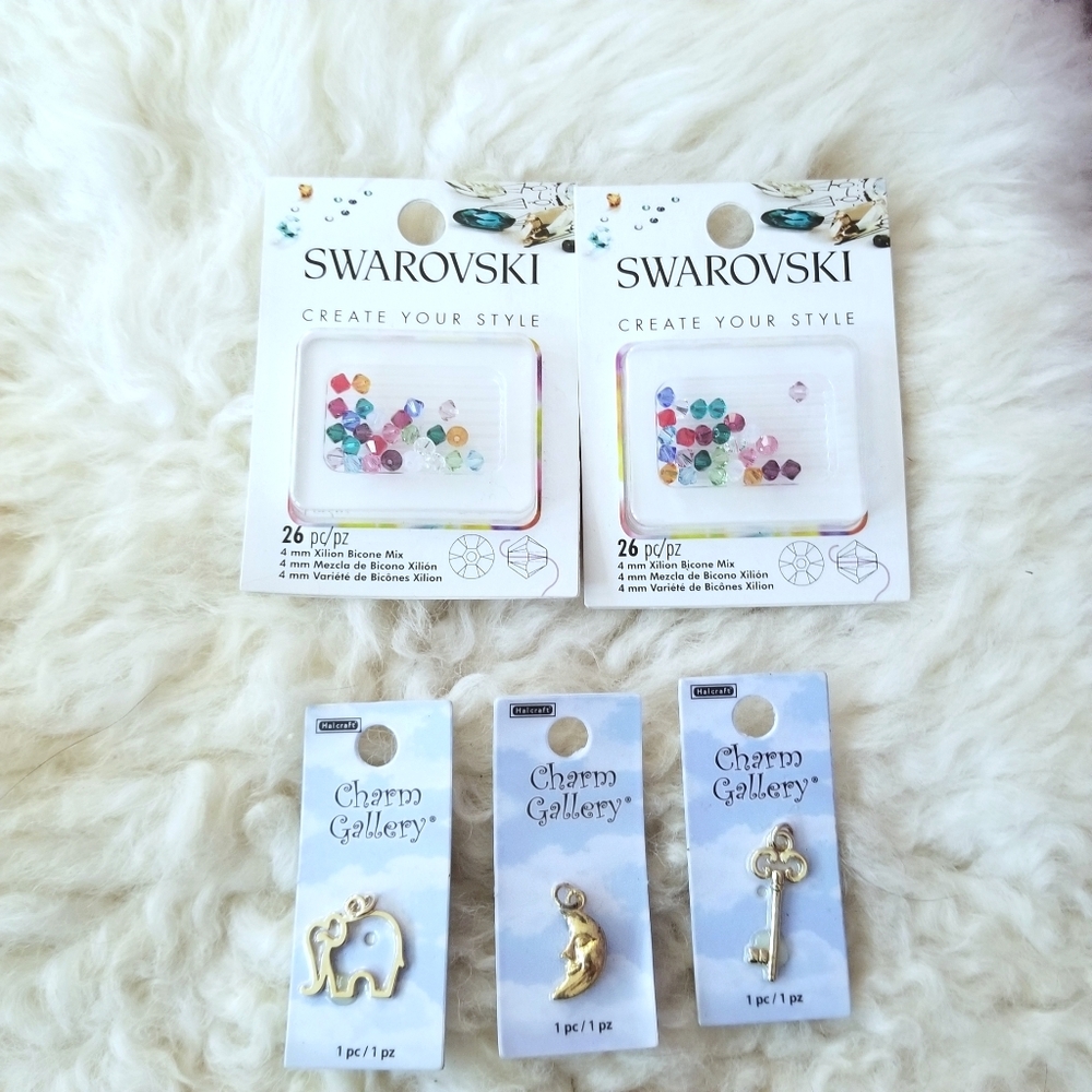 Swarovski Glass Beads and Halcraft Charms